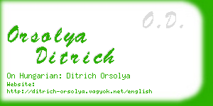 orsolya ditrich business card